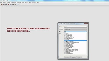 Export - Schedule Requirements Excel