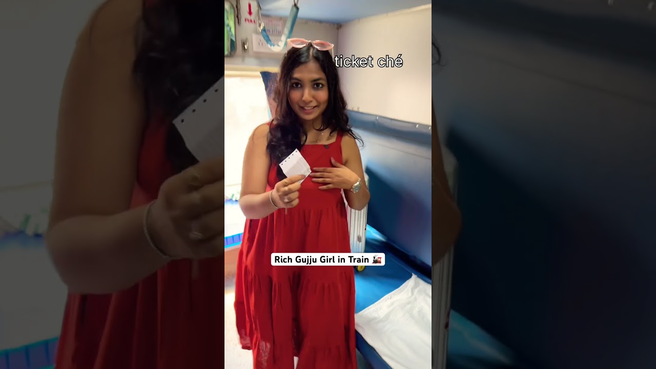 Rich Gujju Girl in Train 🚂 | Princy Parikh #train #rich #gujarati #girl #comedy #relatable