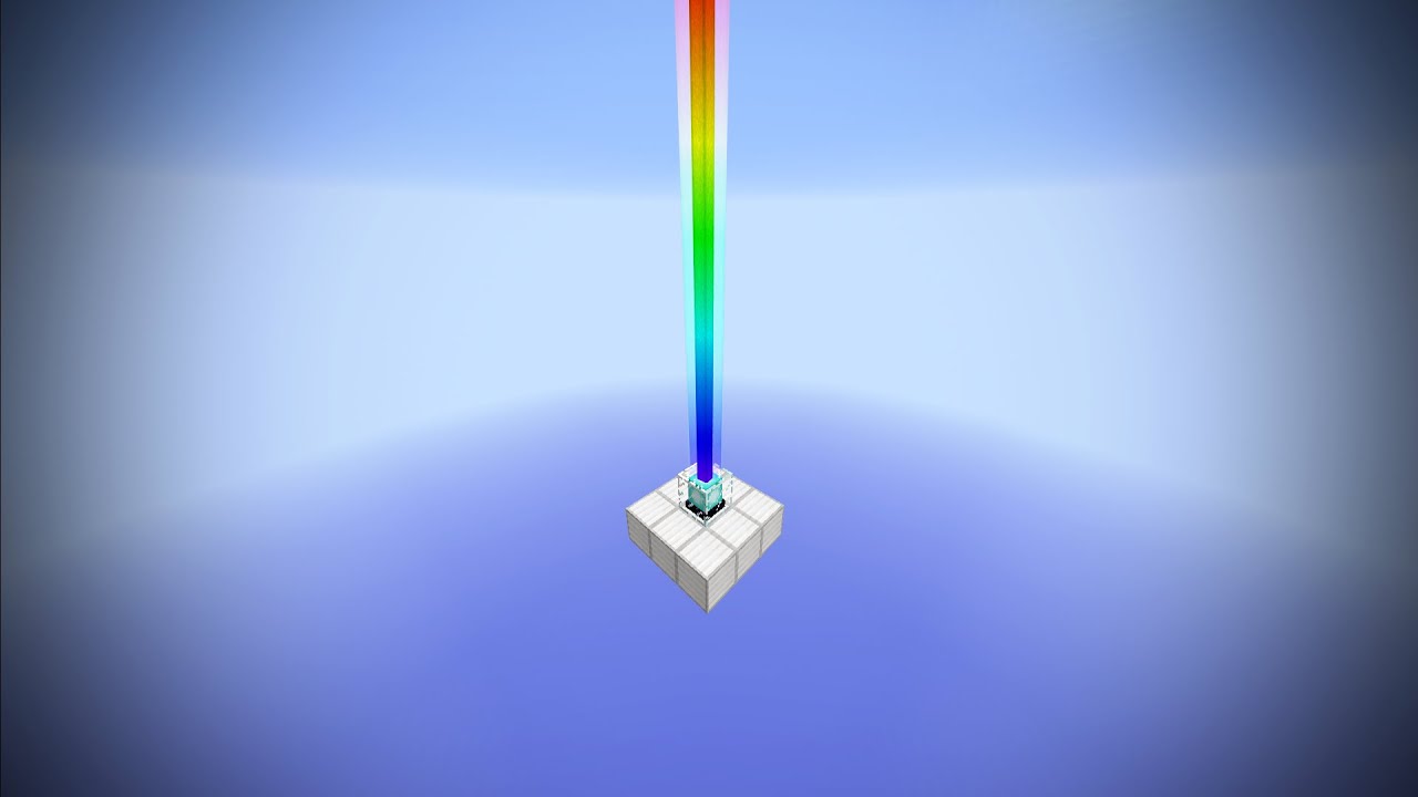 Minecraft - Rainbow Colored Beacon - Tutorial 1.8 - YouTube