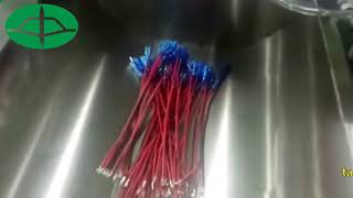 Automatic  Double Wires Cable Striping Crimping and sleeve insertion machine