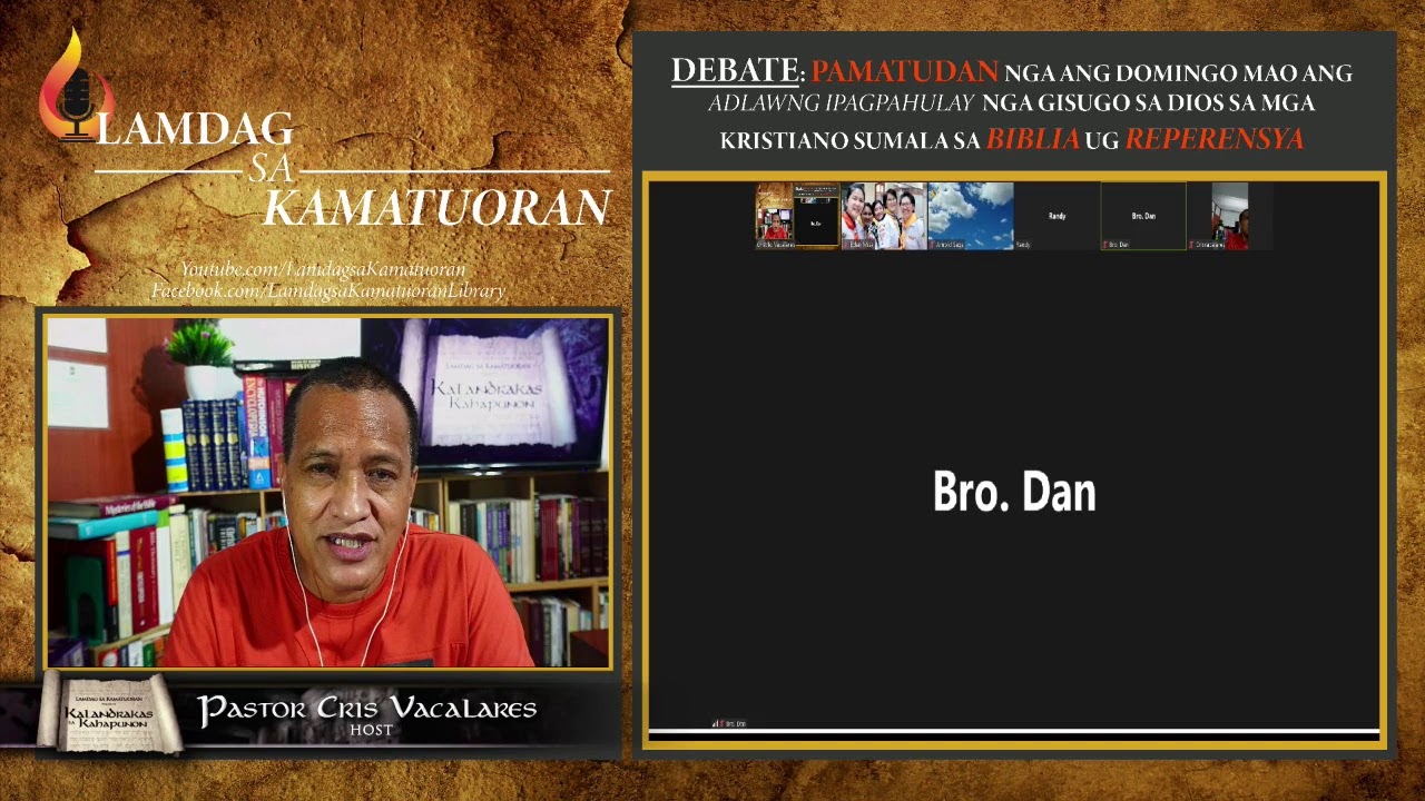 Debate: Is sunday the day of worship | Bro. Dan Maasin(SDA) vs Bro. Randy Larrobis(COC)