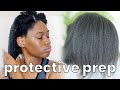 NATURAL HAIR PROTECTIVE STYLE PREP | FULL WASH DAY ROUTINE