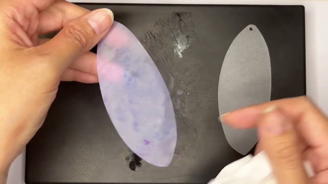 How to make shrink plastic feather earrings