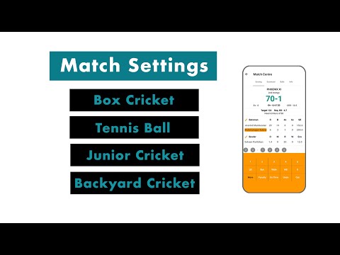 Tennis Ball options and Match Custom Settings for Box Cricket, Backyard Cricket or Junior Cricket - video from STUMPS
