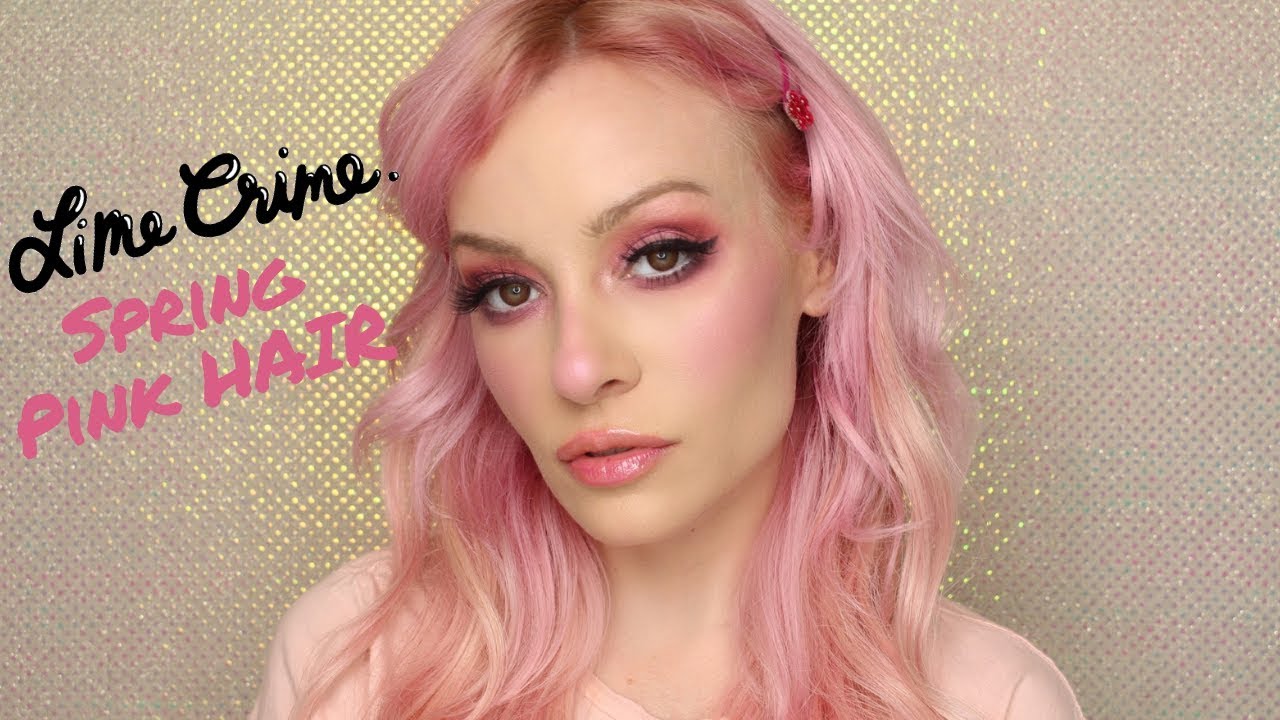 Lime Crime Unicorn Hair - Pastel Pink Hair - Youtube