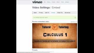 Vimeo - Default Settings for Videos