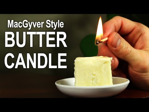 Make An Emergency Candle Out Of Butter!