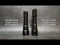 Beamshots Comparison - SOFIRN SK40 SFT70 3200 lm vs Brinyte PT16A SFT70 3000 lm