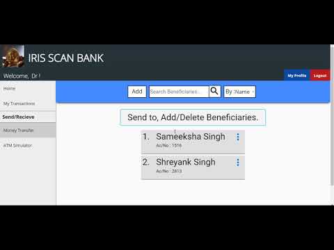 IDENTITY BASED BANKING Project || Iris matching || Integrated Online Banking Portal