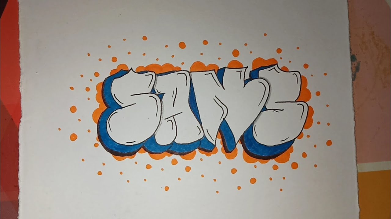 How To Draw Graffiti Names On Paper | SANS | Full Video Tutorial
