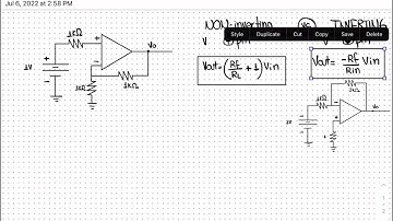 5th Inverting & non Inverting opp amps (opperational amplifiers) - Introduction to Circuits Analysis