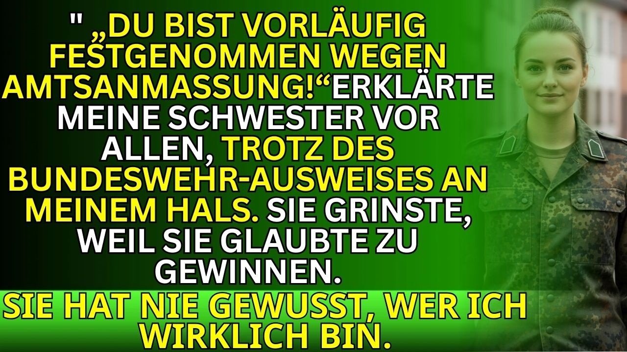 Meine Schwester wollte mich beim Abendessen festnehmen, dann stand ihr eigener Vorgesetzter stramm…