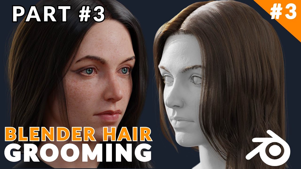 Blender How Make Female Long Hair [Part - YouTube