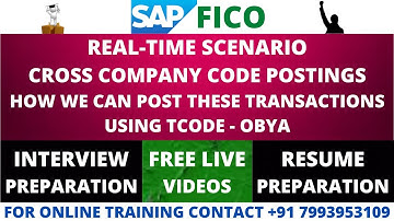 REAL-TIME SCENARIO, CROSS COMPANY CODE POSTINGS HOW WE CAN POST THESE TRANSACTIONS USING TCODE- OBYA