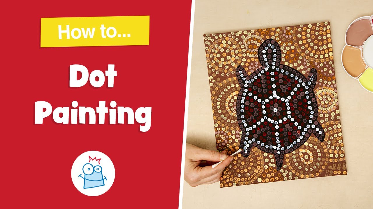 Dot Painting Aboriginal Style Art Canvas craft activity guide