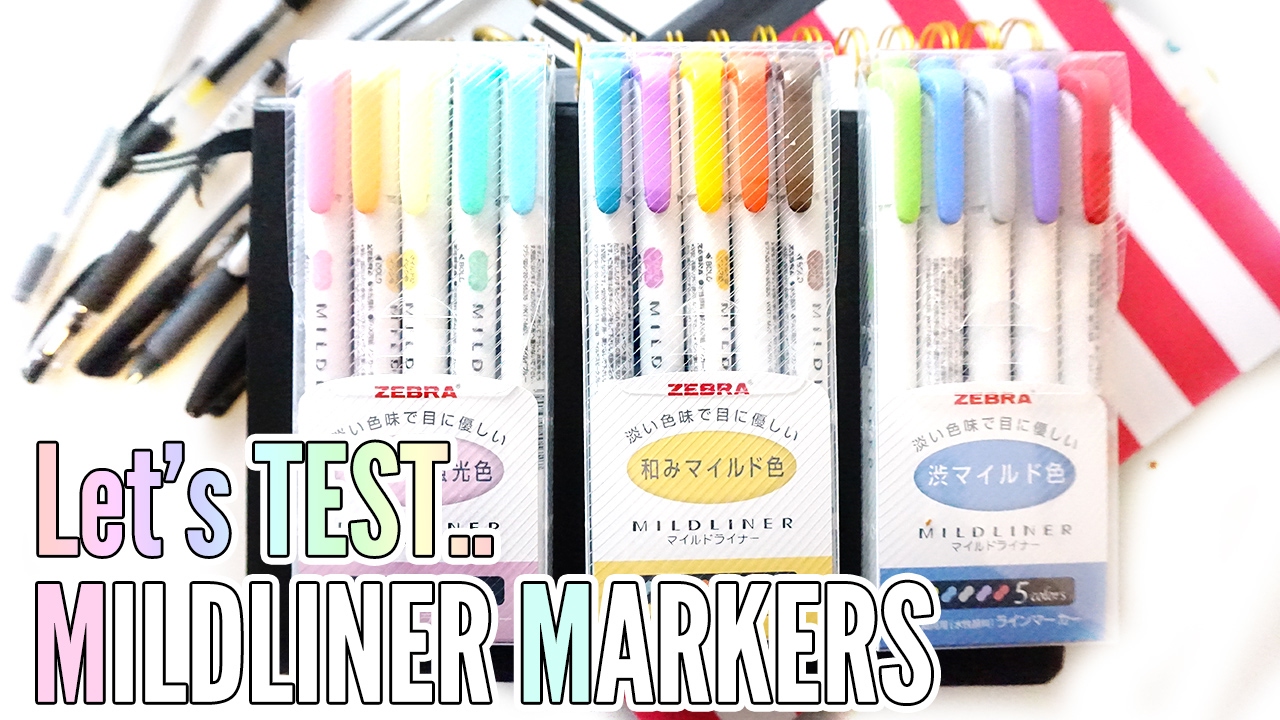 Mildliner Highlighter Marker Review Test w/ Pens & Papers YouTube