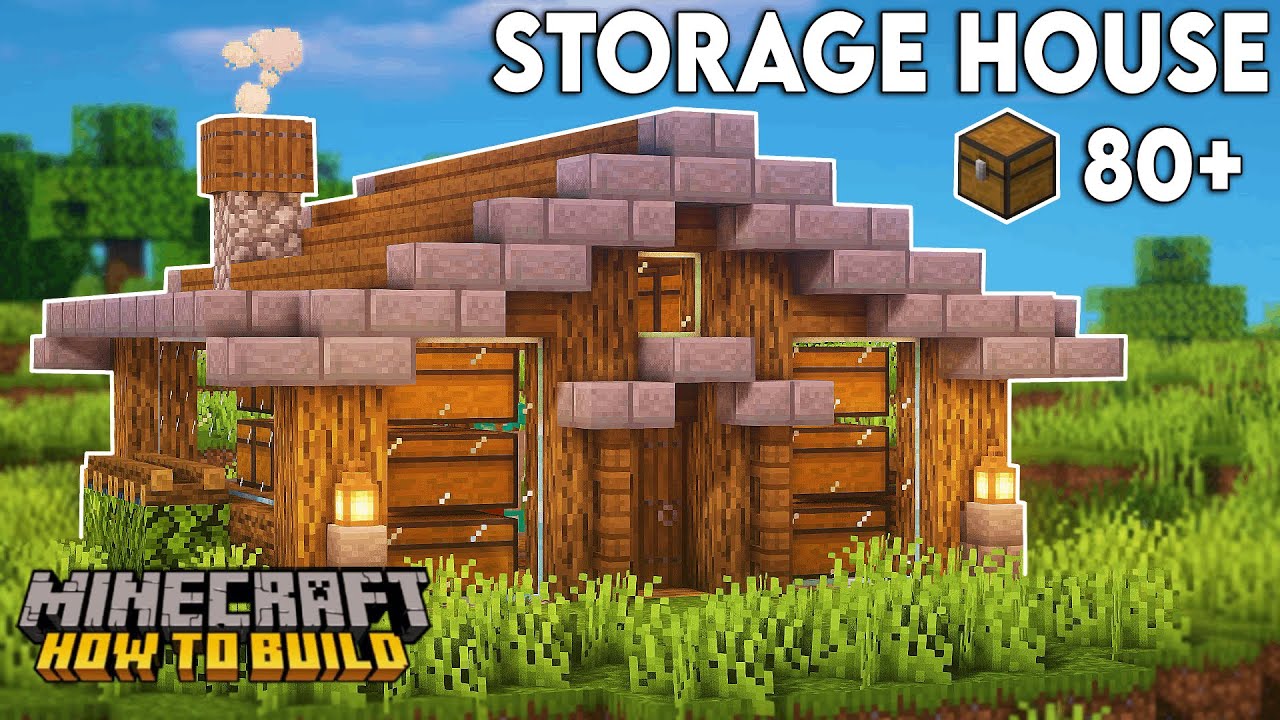 Minecraft: How to Build a Storage House - YouTube