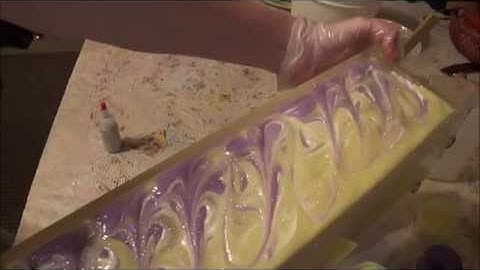 Making and Cutting Lemony Lavender Cold Process Soap
