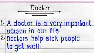 10 Lines On Doctor In English | Essay On Doctor In English | Doctor Essay For Students |