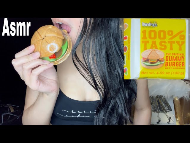 Asmr Eating a Gummy Hamburger No Talking
