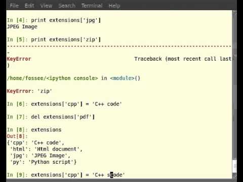 Python Tutorial on Dictionaries [English]
