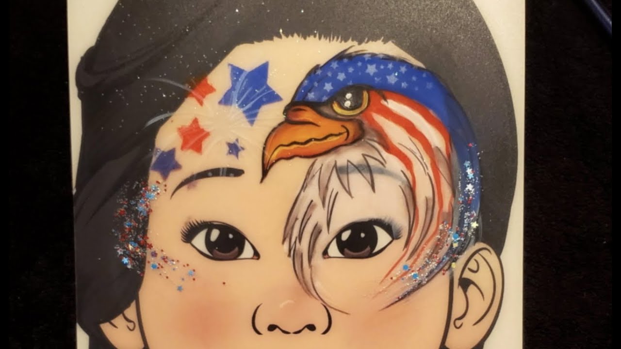 Patriotic Eagle Facepaint