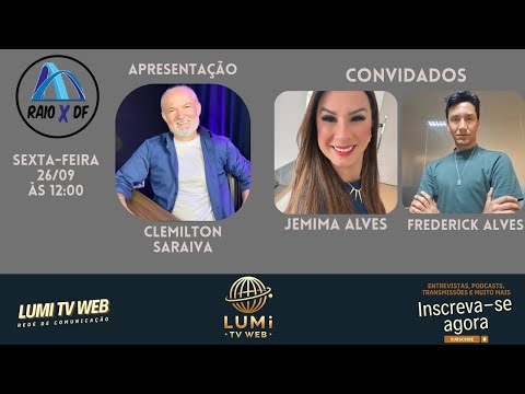 Frederick Alves e Jemima Alves convidados do RAIO X DF-Apresentador Clemilton Saraiva - Dir. Aderval