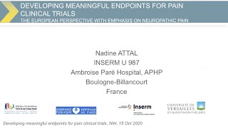 #NIHHEAL: Endpoints for Pain Clinical Trials — Academic Perspective