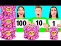 100 Katmanlar Gida Mücadelesi | Gizli Araçlarla Mutfak Savaşı Challenge Fun