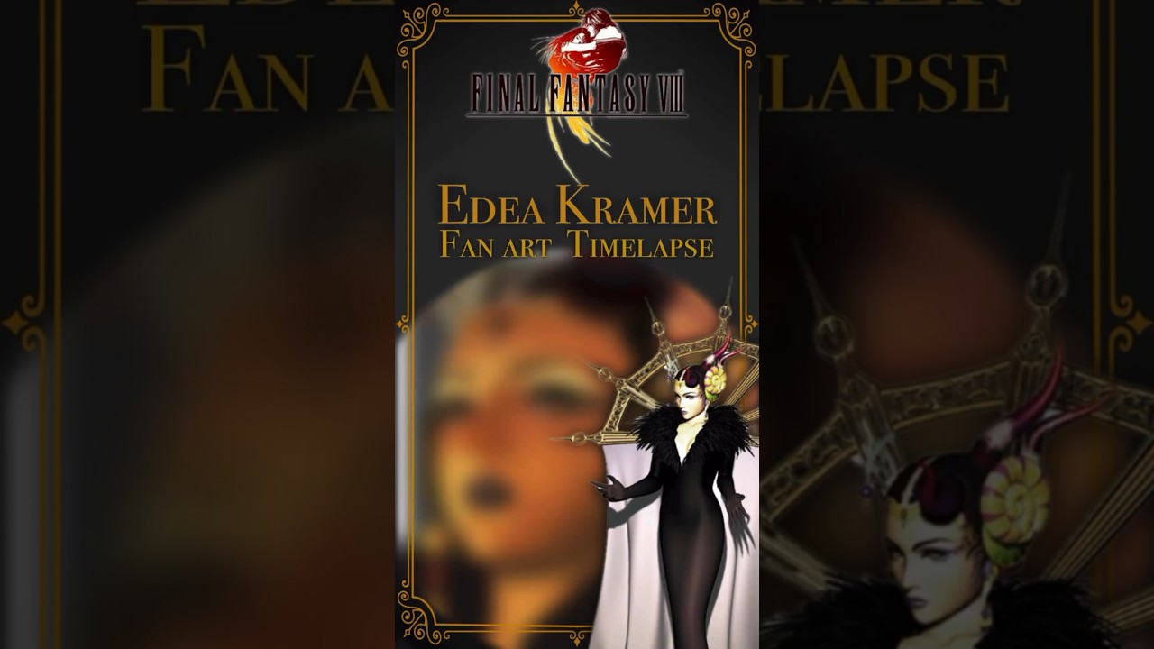 Final Fantasy VIII Edea Kramer Fan art Timelapse