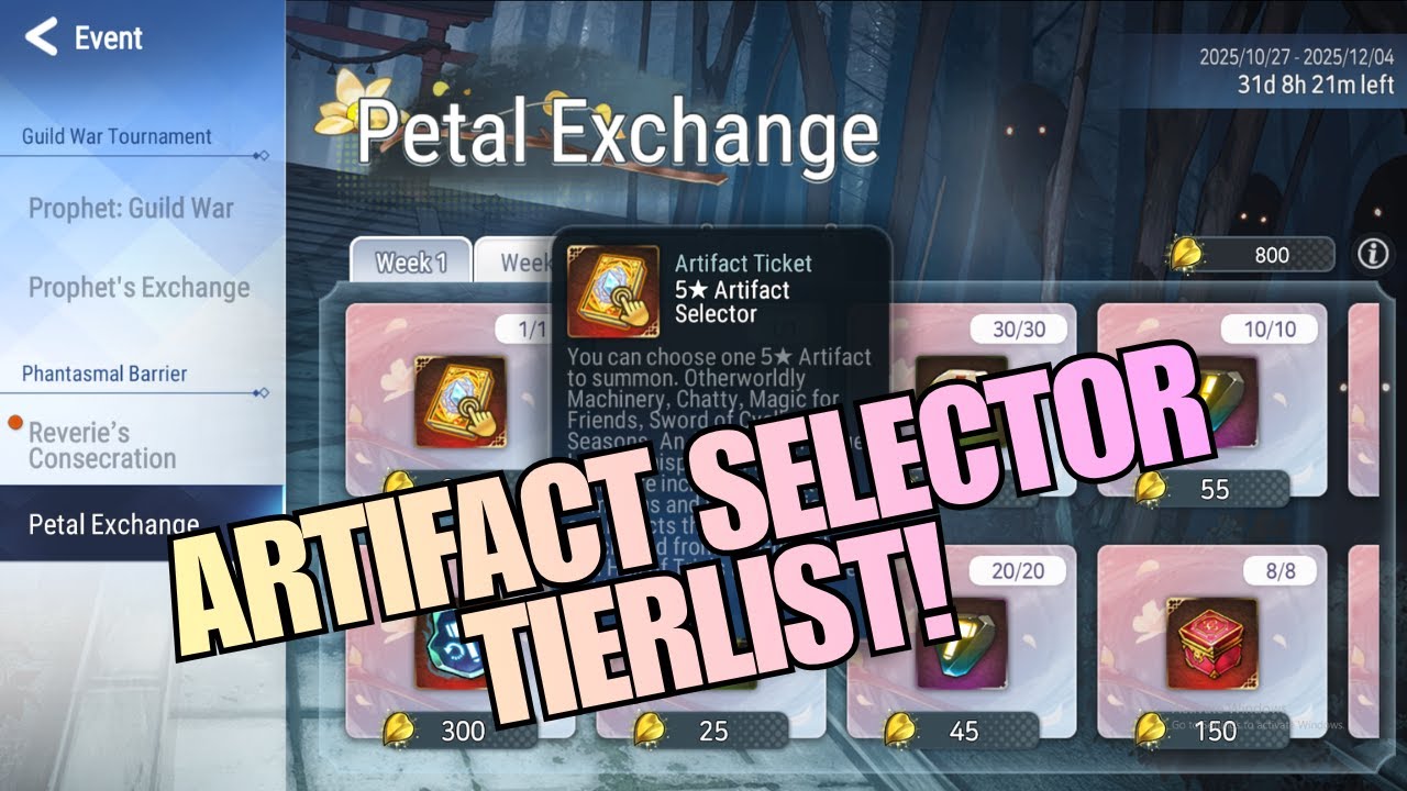 [Epic Seven INDO] TIERLIST ARTIFACT SELECTOR EVENT PETAL EXCHANGE 2025
