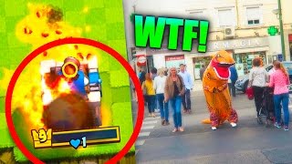 ¡¡DEJO LAS 3 TORRES A 1 DE VIDA O SALGO DISFRAZADO DE T-REX!! MINIJUEGO EN CLASH ROYALE