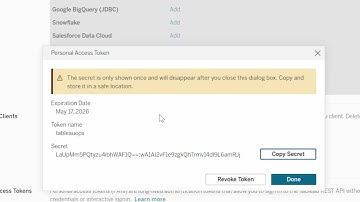 How to Set Up a Tableau Personal Access Token (PAT)