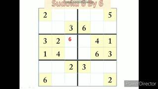Sudoku 6 by 6