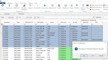 Added: Mass Approval of Calibration Records
