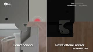 LG Bottom Freezer AI con Fit & Max | Diseño de puerta plana premium sin espacio extra
