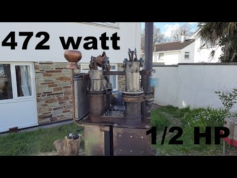 Stirling Engine Generator Homemade DIY 0.47 KW ! Part 3