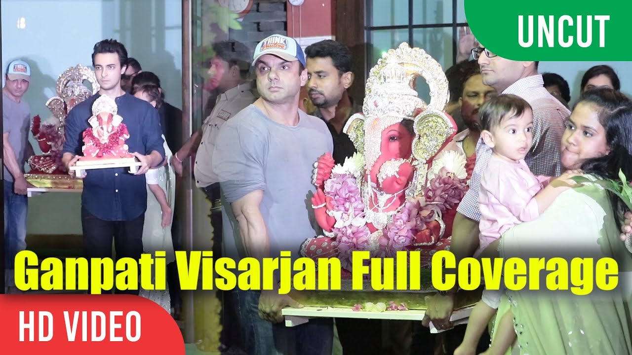 Salman Khan's Sister Arpita Khan's Ganpati Visarjan Full Coverage | Sohail, Daisy, Alvira And Family
