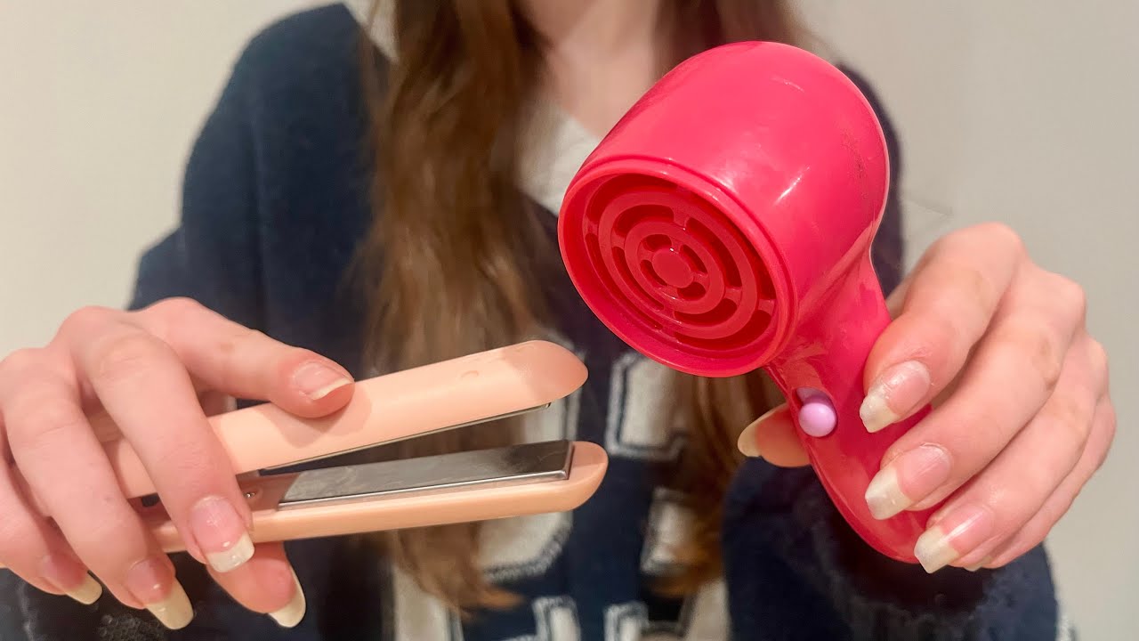 ASMR Styling your hair | Blow dry | Hair straightening| hair brushing | Spray sounds | lofi 