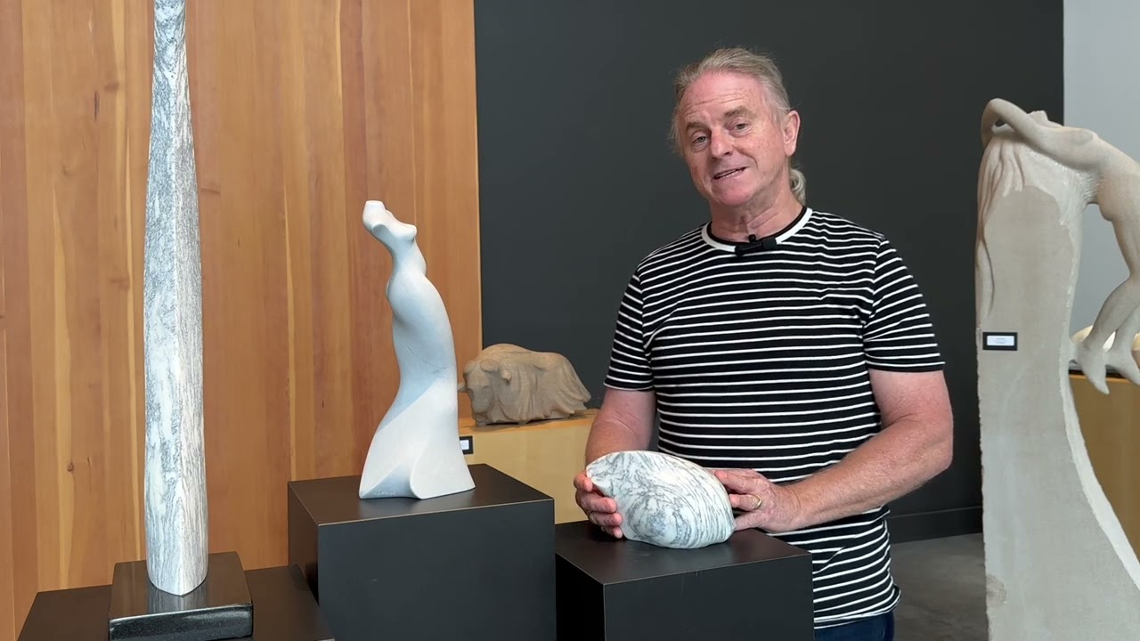 The Rabbit original marble sculpture by Canadian artist Michael Binkley. AVAILABLE