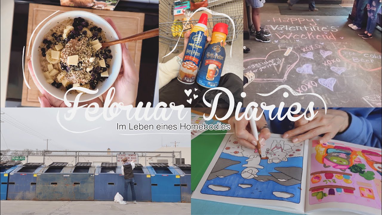 Februar Diaries 🍵🧙🏻 Im Leben eines Homebodies | Alltag | Food Haul | Cosy coloring