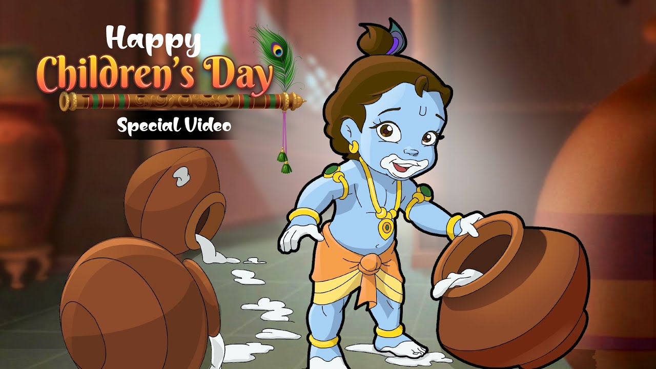 Krishna   Happy Childrens Day  Special Video  Cartoons for Kids