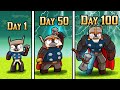 I Survived 100 DAYS as THOR GOD of THUNDER! (Minecraft)