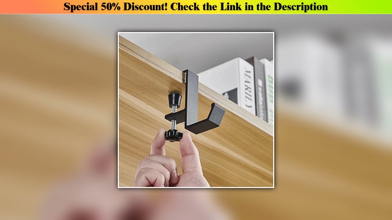 Limited 1/2pc Adjustable Desk Edge Hook Gaming Headset Desk Hanger Backpack Storage Hanging Hook Ho