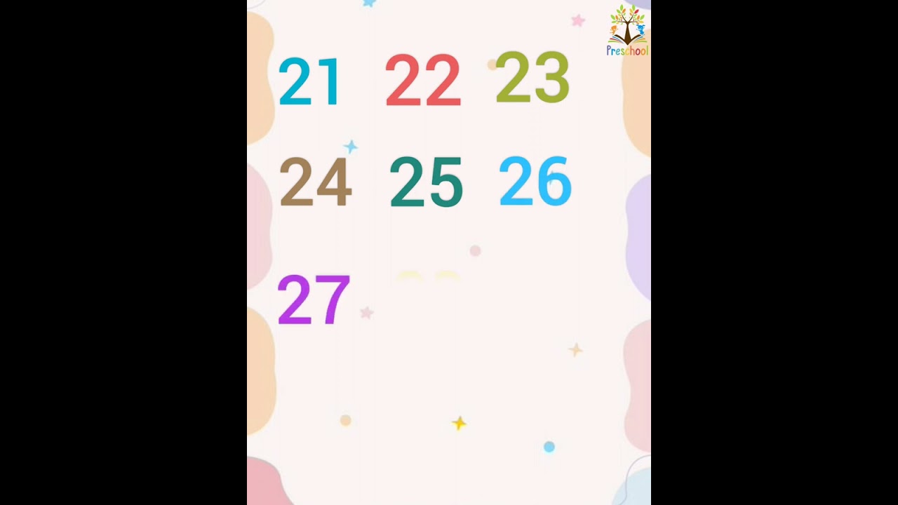 21 to 30 counting for kids 
