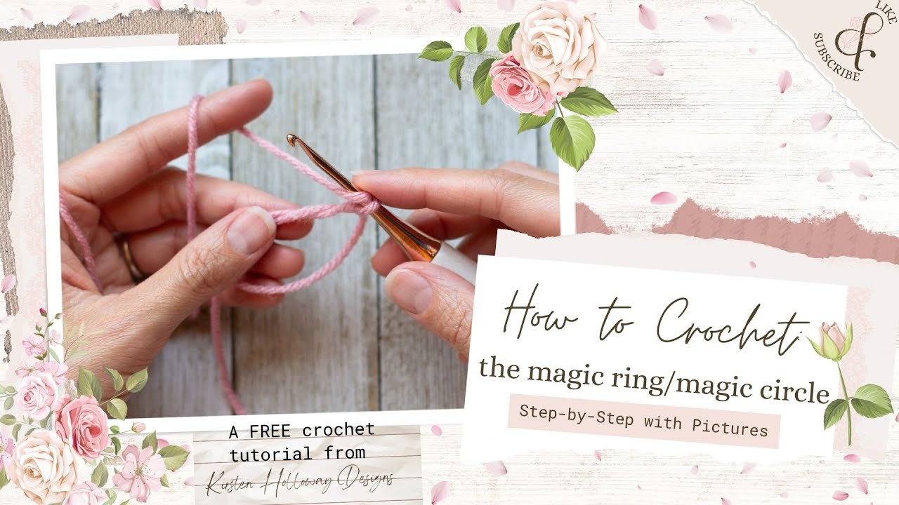 Melu Crochet Guide: How to make a Magic Ring when crocheting 'in the round'  – Melu Crochet