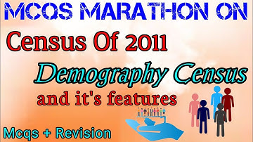 MCQS ON DEMOGRAPHY CENSUS AND ITS FEATURES | DEMOGRAPHY PYQS | JKSSB| SUPERVISOR | PATWARI EXAM.