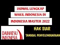 Drawing wakil Indonesia di turnamen Indonesia Master 2022