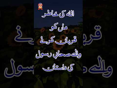 اللہ کی خاطر ماں کو قربان کرنے والے صحابی رسول Islamic Trend Islamic Shorts 