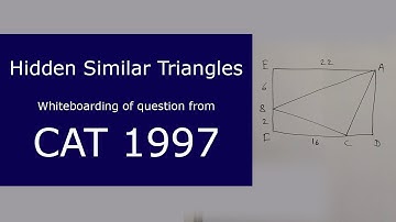 [From CAT 1997] In the given figure, EADF is a rectangle and ABC is a triangle whose vertices lie on